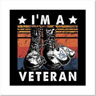 Cure ALS I'm A Veteran Gift Posters and Art